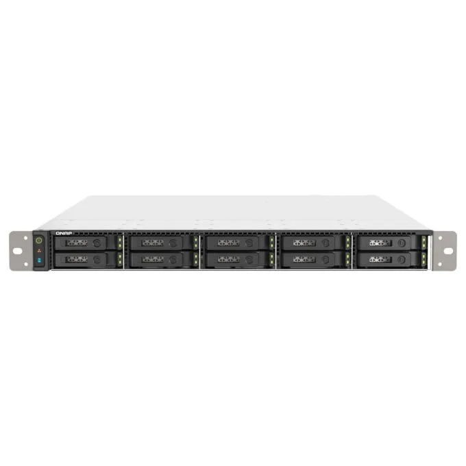 QNAP TS-H1090FU-7302P-128G 10-bay rackmount NAS AMD EPYC 7302P 16-core 3.3GHz 8x16GB RDIMM DDR4 ECC — image 1