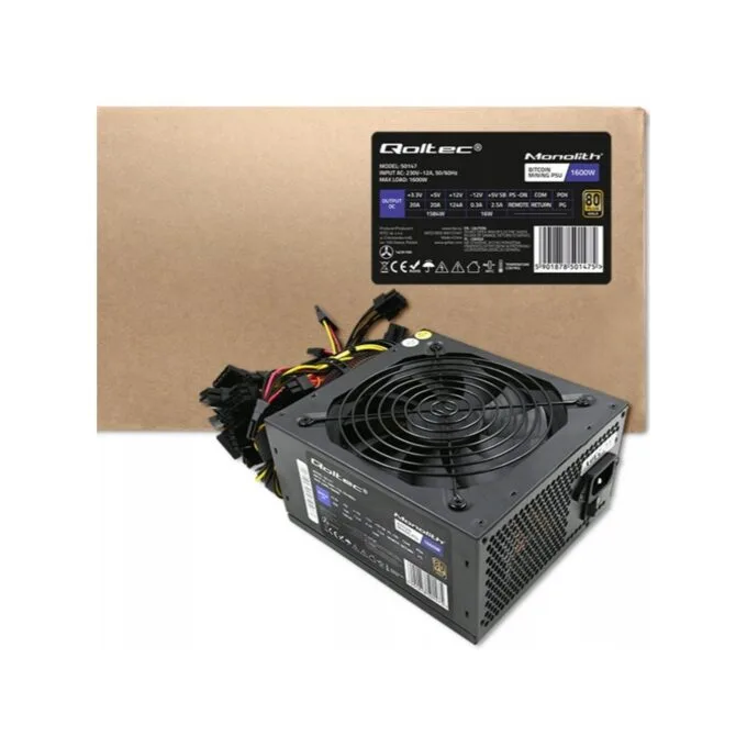 Qoltec Monilith 1600W ATX power supply — image 1