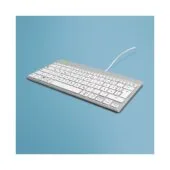 R-Go Compact Break ergonomische Tastatur QWERTZ (DE), verkabelt, weiß