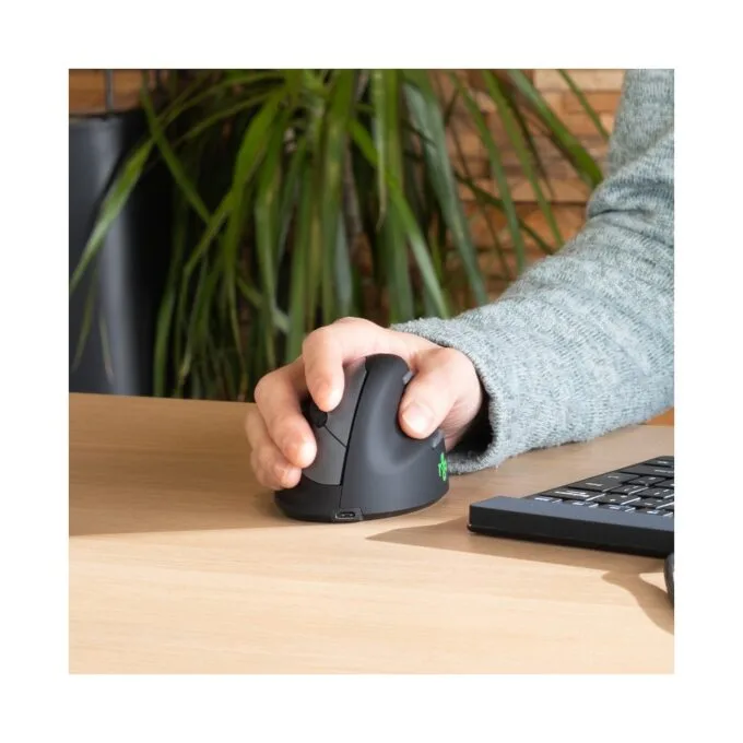 R-Go Maus HE ergonomisch rechts Bluetooth mittel schw. silb retail — image 5