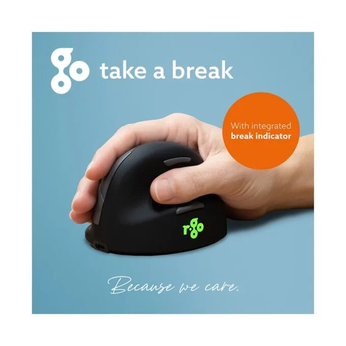 R-Go Maus HE ergonomisch rechts Bluetooth mittel schw. silb retail — image 8