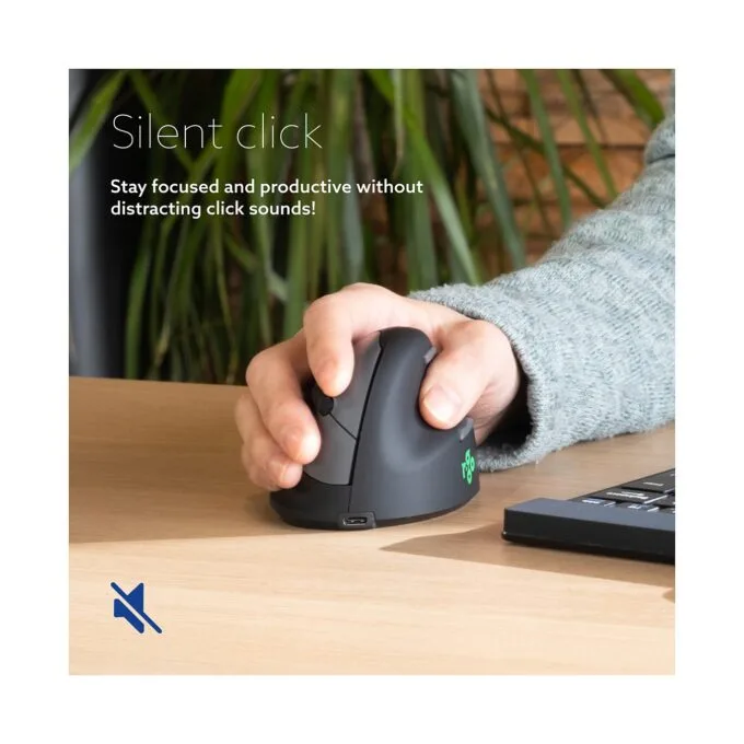R-Go Maus HE ergonomisch rechts Bluetooth mittel schw. silb retail — image 9