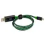 RealPower Datenkabel LED grün micro-USB auf USB