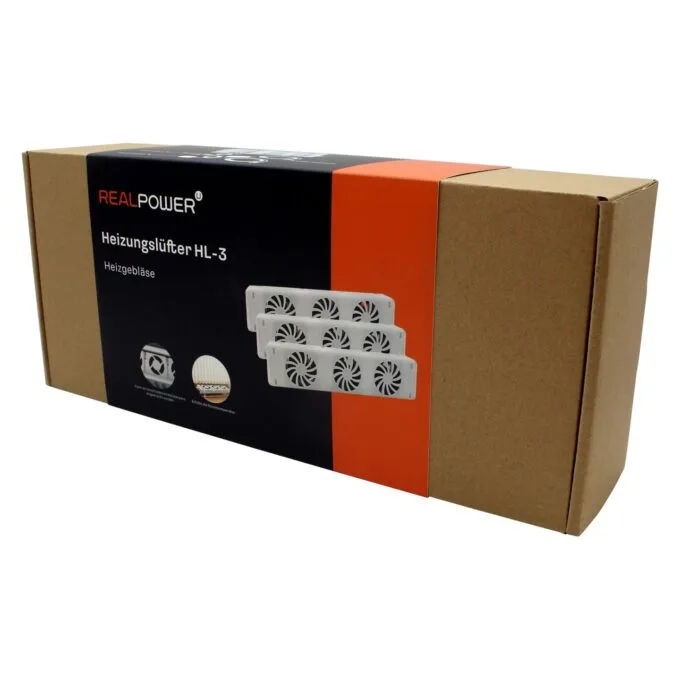 REALPOWER Heizungslüfter HL-3.3er Set mit 3 Ventilatoren — image 2