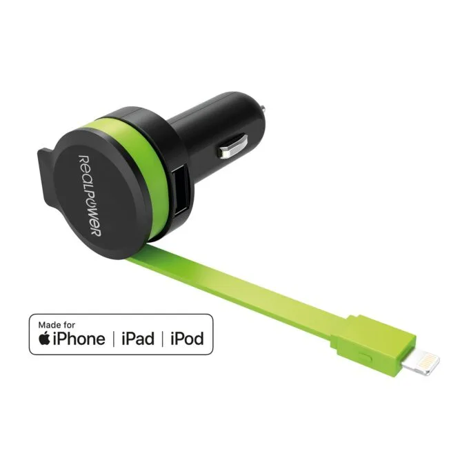 RealPower KFZ-Ladegerät Charger L 2400mA 1xUSB 1xLightning — image 2