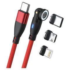 RealPower Magnetic cable 100 Watt.1m.rot mit Adaptern
