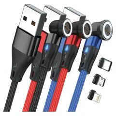 RealPower Magnetic cable 3 Amp Set.1m.3 Kabel mit Adaptern