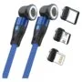 RealPower Magnetic cable.1m.2x magnetisch.blau mit Adaptern