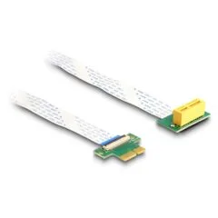 Riser Karte PCI Express x1 Stecker zu x1 Slot 90° gewinkelt mit FPC Kabel 15 cm
