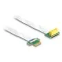 Riser Karte PCI Express x1 Stecker zu x1 Slot 90° gewinkelt mit FPC Kabel 15 cm