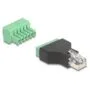 RJ12 Stecker zu Terminalblock Adapter 6 Pin 2-teilig