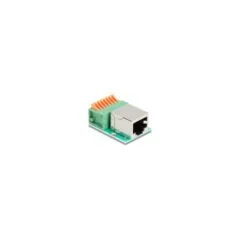 RJ45 Buchse zu Terminalblock mit Drucktaster Cat.5e