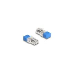 RJ45 Stecker mit Abschlusswiderstand 120 Ohm blau