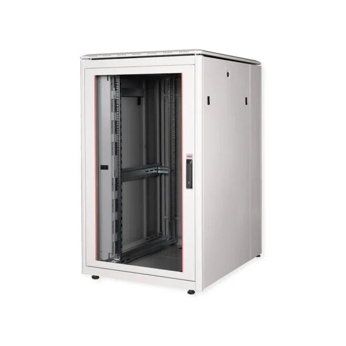 ROLINE 19-Zoll Netzwerkschrank Pro 26 HE. 800x1000 BxT Glastr grau — image 1