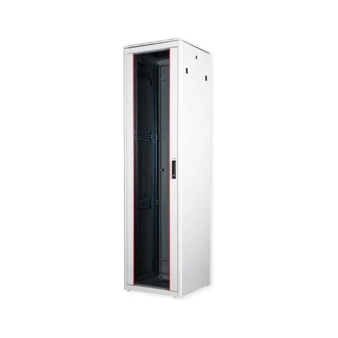 ROLINE 19-Zoll Netzwerkschrank Pro 47 HE, 600x600 BxT Glastr grau — image 1
