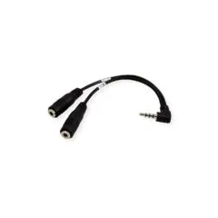 ROLINE 3.5mm Adapter 4polig (Mikrofon+Lautsprecher). schwarz. 15 cm