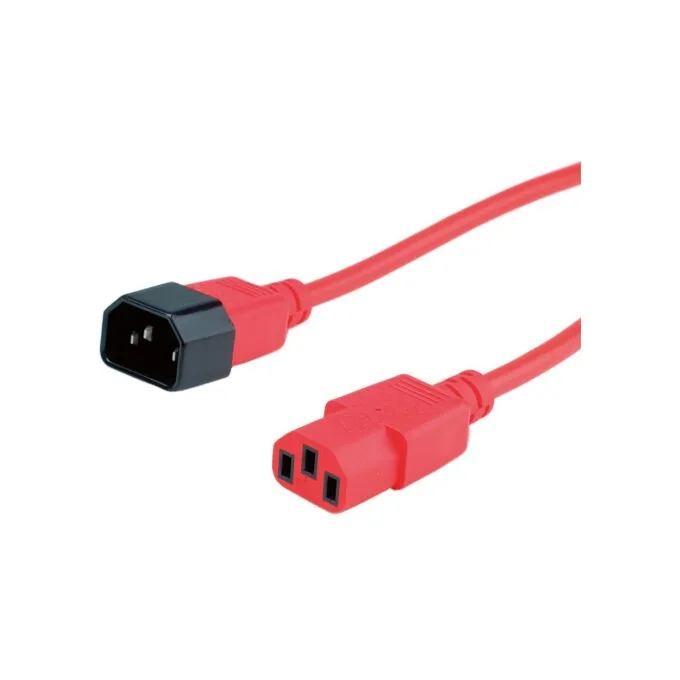 ROLINE Apparate-Verbindungskabel. IEC 320 C14 - C13. rot. 0.8 m — image 2