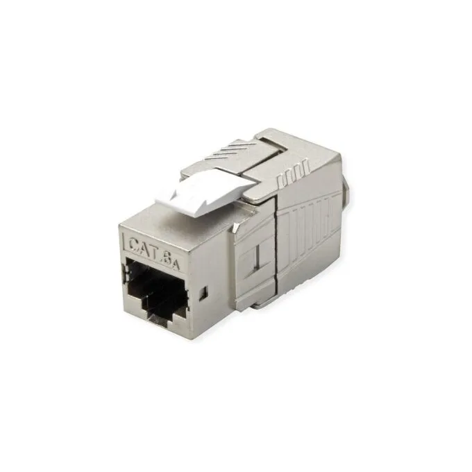 ROLINE Cat.6A (Class EA) Keystone. RJ-45. geschirmt. werkzeuglos. GHMT. silberfarben — image 1