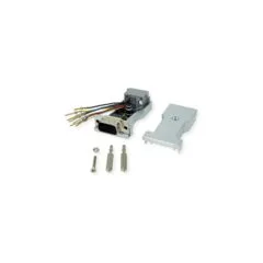 ROLINE DB9 Stecker-RJ45 Buchse 8P 8C 8Ltg.. silberfarben
