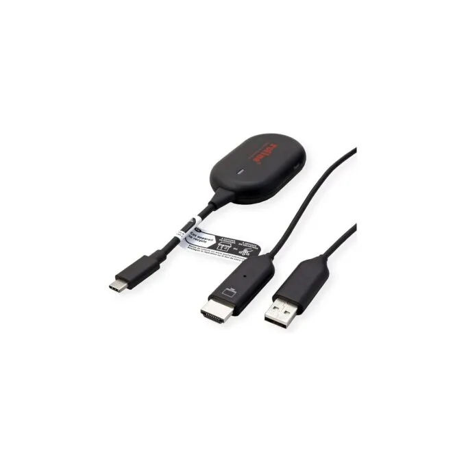 ROLINE Drahtloses P2P-Anzeige-Dongle-Set. Tx+Rx. Wireless USB-C zu HDMI. 1080p. 20 m — image 7