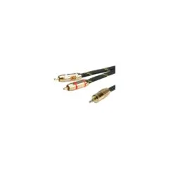 ROLINE GOLD Audio-Verbindungskabel 3.5mm Stereo - 2x Cinch. ST ST. 10 m