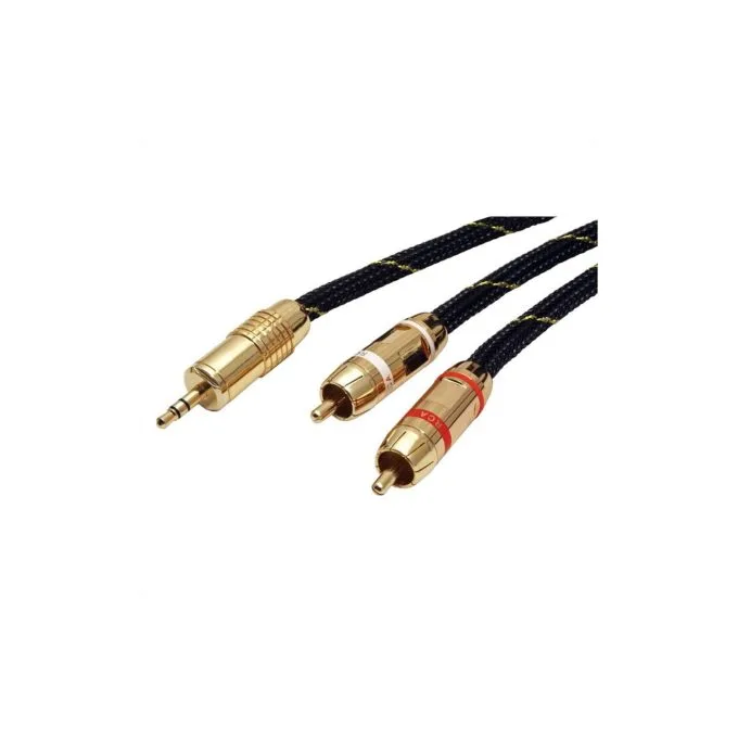 ROLINE GOLD Audio-Verbindungskabel 3.5mm Stereo - 2x Cinch Stecker Stecker 2.5m — image 2