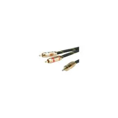 ROLINE GOLD Audio-Verbindungskabel 3.5mm Stereo - 2x Cinch Stecker Stecker 2.5m