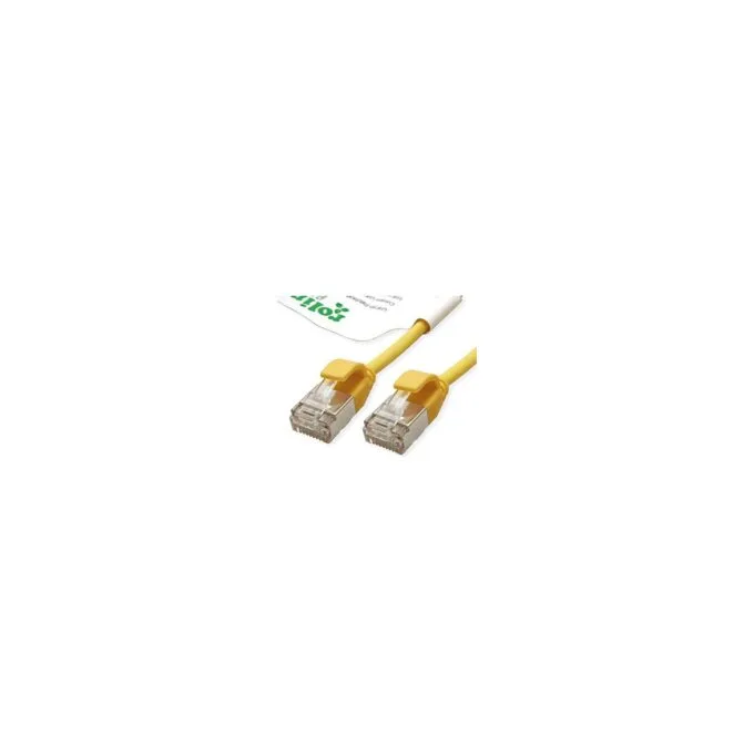 ROLINE GREEN U FTP Patchkabel Cat.6A (Class EA). LSOH. slim. gelb. 0.5 m — image 2