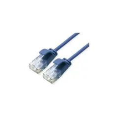 ROLINE GREEN UTP Patchkabel Cat.6A (Class EA). LSOH. slim. blau. 0.3 m