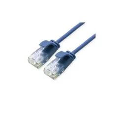 ROLINE GREEN UTP Patchkabel Cat.6A (Class EA). LSOH. slim. blau. 1 m