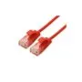ROLINE GREEN UTP Patchkabel Cat.6A (Class EA). LSOH. slim. rot. 0.3 m