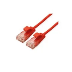 ROLINE GREEN UTP Patchkabel Cat.6A (Class EA). LSOH. slim. rot. 0.5 m