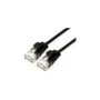 ROLINE GREEN UTP Patchkabel Cat.6A (Class EA). LSOH. slim. schwarz. 1 m