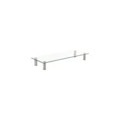 ROLINE Hhenverstellbarer Glas-Monitor-Stnder rechteckig. bis 20 kg