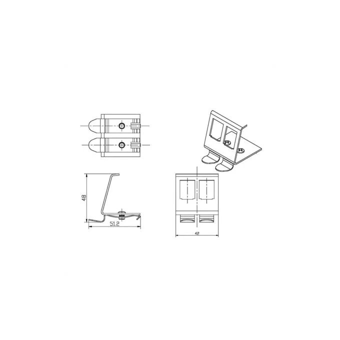 ROLINE Hutschienen-Adapter unbestckt. fr 2 Keystones — image 2