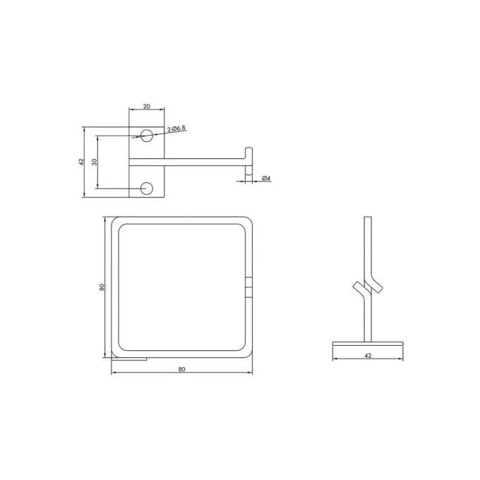 ROLINE Kabelse. 80x80 mm. Metall. Kabeleinfhrung seitlich — image 2