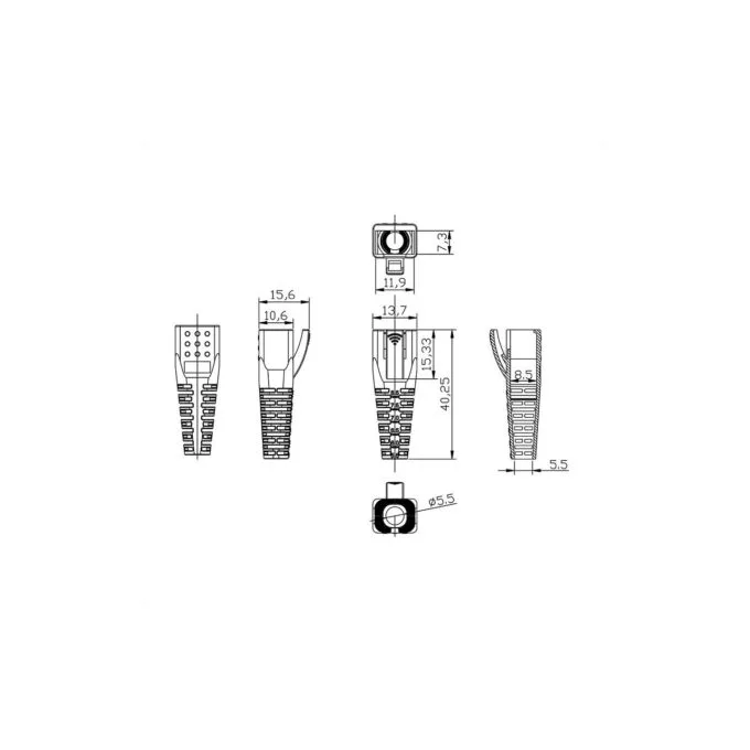 ROLINE Knickschutztlle fr RJ-45. 10 Stck. rot — image 3