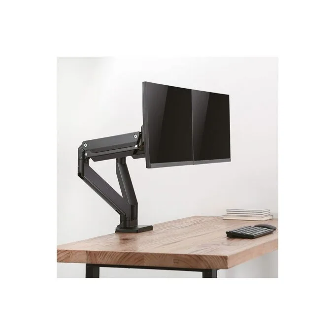 ROLINE LCD-Doppelarm, Tischmontage, Gasfeder, je 5 Gelenke, bis 35 Zoll, bis 2x 15 kg — image 5