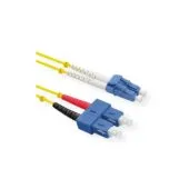 ROLINE LWL-Kabel Duplex. Single Mode 9 125m OS2. LC SC. gelb. 0.5 m