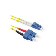 ROLINE LWL-Kabel Duplex. Single Mode 9 125m OS2. LC SC. gelb. 2 m