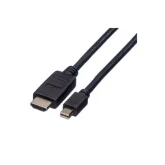 ROLINE Mini DisplayPort Kabel. Mini DP-HDTV. ST ST. schwarz. 1.5 m