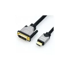 ROLINE Monitorkabel DVI (24+1) - HDMI. ST ST. schwarz silber. 2 m