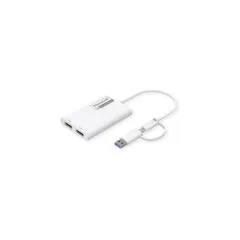 ROLINE Multi-DisplayLink Adapter USB Typ A+C - 2x DP. 4K
