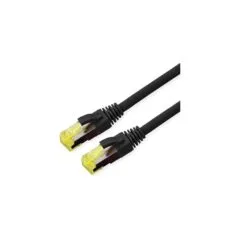 ROLINE Outdoor Patchkabel Cat.6A (Class EA) S FTP (PiMF). Litzendraht. LSOH. schwarz. 0.15 m