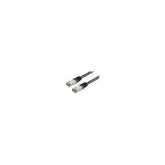 ROLINE Patchkabel Kat.6 Class E S FTP PiMF schwarz 1m