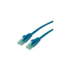 ROLINE RM Patchkabel Cat.6A UTP. blau. 0.3 m