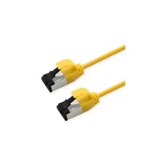 ROLINE S FTP Patchkabel Kat.8.1. Slim. PoE. gelb. 1m