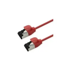 ROLINE S FTP Patchkabel Kat.8.1. Slim. PoE. rot. 0.5m