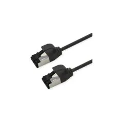 ROLINE S FTP Patchkabel Kat.8.1. Slim. PoE. schwarz. 2m