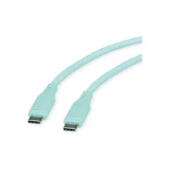 ROLINE USB 2.0 Kabel. Typ C-C. ST ST. Silikon. 60W. grn. 1 m